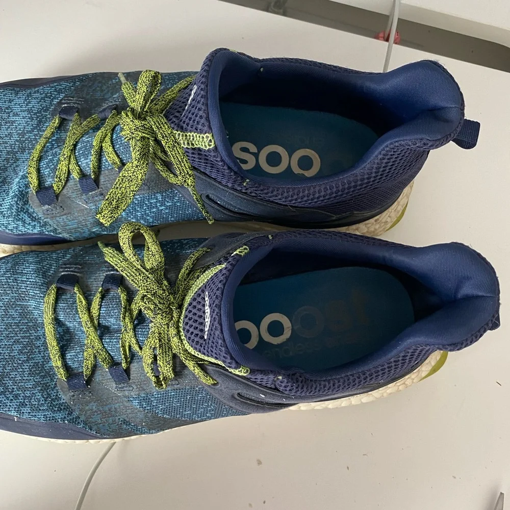 adidas Blue and Green Athletic Shoes - Picture 4 of 5